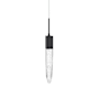 Avenue Lighting Aspen 2" Wide LED Crystal Mini Pendant with Bubbled Crystal Shade Black