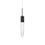 Avenue Lighting Aspen 2" Wide LED Crystal Mini Pendant with Clear Crystal Shade Black