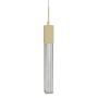 Avenue Lighting Boa 2" Wide LED Crystal Mini Pendant with Rock-Studded Glass Shade Brushed Brass