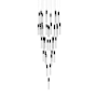 Avenue Lighting The Original Glacier 41 Light 36" Wide LED Crystal Multi Light Pendant with Bubbled Crystal Shades Black