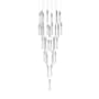 Avenue Lighting The Original Glacier 41 Light 36" Wide LED Crystal Multi Light Pendant with Bubbled Crystal Shades Polished Chrome