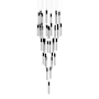Avenue Lighting The Original Glacier 41 Light 36" Wide LED Crystal Multi Light Pendant with Bubbled Crystal Shades Dark Bronze