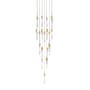 Avenue Lighting Aspen 25 Light 28" Wide LED Crystal Multi Light Pendant with Clear Crystal Shades Brushed Brass