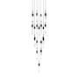 Avenue Lighting Aspen 25 Light 28" Wide LED Crystal Multi Light Pendant with Clear Crystal Shades Black