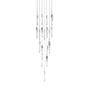 Avenue Lighting Aspen 25 Light 28" Wide LED Crystal Multi Light Pendant with Bubbled Crystal Shades Polished Chrome