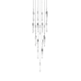 Avenue Lighting Aspen 25 Light 28" Wide LED Crystal Multi Light Pendant with Clear Crystal Shades Polished Chrome