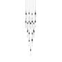 Avenue Lighting Aspen 25 Light 28" Wide LED Crystal Multi Light Pendant with Clear Crystal Shades Dark Bronze