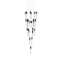 Avenue Lighting The Original Glacier 25 Light 28" Wide LED Crystal Multi Light Pendant with Bubbled Crystal Shades Black