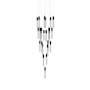 Avenue Lighting The Original Glacier 25 Light 28" Wide LED Crystal Multi Light Pendant with Snow Glass Shades Black