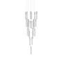 Avenue Lighting The Original Glacier 25 Light 28" Wide LED Crystal Multi Light Pendant with Snow Glass Shades Polished Chrome