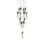 Avenue Lighting Aspen 13 Light 20" Wide LED Crystal Multi Light Pendant with Bubbled Crystal Shades Dark Bronze