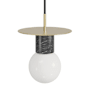 Avenue Lighting Newport 8" Wide Mini Pendant Brushed Brass / Black