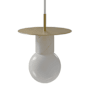 Avenue Lighting Newport 8" Wide Mini Pendant Brushed Brass / White
