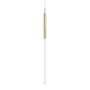 Avenue Lighting Main St. 5" Wide LED Mini Pendant with Frosted Glass Shade Brushed Brass
