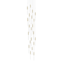 Avenue Lighting Main St. 21 Light 22" Wide LED Multi Light Pendant with Frosted Glass Shades Brushed Brass