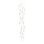 Avenue Lighting Main St. 21 Light 22" Wide LED Multi Light Pendant with Snow Glass Shades Brushed Brass