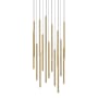 Avenue Lighting Filmore Ave. 17 Light 47" Wide LED Linear Pendant Aged Brass