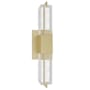 Avenue Lighting The Original Glacier 2 Light 17" Tall LED Bath Bar with Snow Crystal Shade Brushed Brass