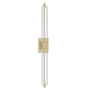 Avenue Lighting The Original Glacier 2 Light 39" Tall LED Bath Bar with Snow Crystal Shade Brushed Brass