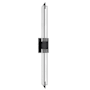 Avenue Lighting The Original Glacier 2 Light 39" Tall LED Bath Bar with Snow Crystal Shade Black