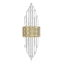 Avenue Lighting Aspen 22" Tall LED Wall Sconce with Bubbled Crystal Shades Hammered Brush Brass