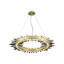 Avenue Lighting Aspen 34" Wide LED Crystal Abstract Chandelier Brushed Brass