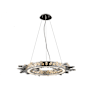 Avenue Lighting Aspen 34" Wide LED Crystal Abstract Chandelier Polished Nickel