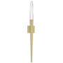 Avenue Lighting Aspen 32" Tall LED Wall Sconce with Clear Crystal Shade Brushed Brass