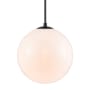 Avenue Lighting Delilah 14" Wide Pendant with Glass Shade Black / White Glass