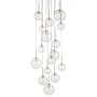 Avenue Lighting Delilah 16 Light 34" Wide Multi Light Pendant with Glass Shades Aged Brass