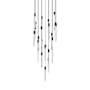 Avenue Lighting Alpine 31 Light 36" Wide LED Multi Light Pendant with Marbleized Crystal Shades White Marbleized Glass