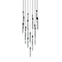 Avenue Lighting Alpine 31 Light 36" Wide LED Multi Light Pendant with Marbleized Crystal Shades Black Jade Glass