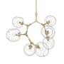 Avenue Lighting Fairfax Ave. 7 Light 30" Wide Abstract Chandelier with Hand-Blown Glass Shades Brushed Brass