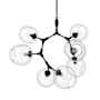 Avenue Lighting Fairfax Ave. 7 Light 30" Wide Abstract Chandelier with Hand-Blown Glass Shades Dark Bronze
