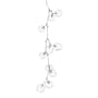 Avenue Lighting Fairfax Ave. 10 Light 27" Wide Abstract Chandelier with Hand-Blown Glass Shades Matte Chrome