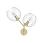 Avenue Lighting Fairfax Ave. 2 Light 18" Tall Wall Sconce with Hand-Blown Glass Shades Brushed Brass