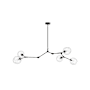 Avenue Lighting Fairfax Ave. 5 Light 66" Wide Abstract Chandelier with Hand-Blown Glass Shades Dark Bronze