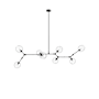 Avenue Lighting Fairfax Ave. 8 Light 78" Wide Abstract Chandelier with Hand-Blown Glass Shades Dark Bronze