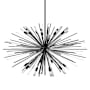 Avenue Lighting Palisades Ave. 18 Light 60" Wide Sputnik Chandelier Black / Clear Glass