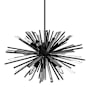 Avenue Lighting Palisades Ave. 6 Light 24" Wide Sputnik Chandelier Black / Clear Glass