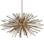 Avenue Lighting Palisades Ave. 10 Light 39" Wide Sputnik Chandelier Aged Brass / Champagne Glass