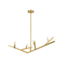 Avenue Lighting The Oaks 8 Light 52" Wide Abstract Chandelier Brushed Brass