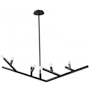 Avenue Lighting The Oaks 8 Light 52" Wide Abstract Chandelier Black