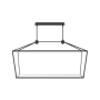 Avenue Lighting Park Ave. 54" Wide LED Linear Chandelier Black