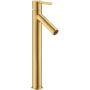 Axor Starck 1.2 GPM Single Hole Bathroom Faucet with AirPower, ComfortZone, EcoRight and Quick Clean Brushed Gold Optic