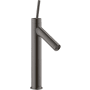 Axor Starck 1.2 GPM Single Hole Joystick Medium Vessel Bathroom Faucet with Drain Assembly - Engineered in Germany, Limited Lifetime Warranty Brushed Black Chrome