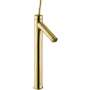 Axor Starck 1.2 GPM Single Hole Joystick Tall Vessel Bathroom Faucet Less Drain Assembly - Engineered in Germany, Limited Lifetime Warranty Brushed Gold Optic
