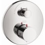 Axor Starck Dual Function Thermostatic and Ceramic Valve Trim Only with Volume Control - Engineered in Germany, Limited Lifetime Warranty Chrome