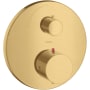 Axor Starck Dual Function Thermostatic and Ceramic Valve Trim Only with Volume Control - Engineered in Germany, Limited Lifetime Warranty Brushed Gold Optic