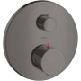 Axor Starck Dual Function Thermostatic and Ceramic Valve Trim Only with Volume Control - Engineered in Germany, Limited Lifetime Warranty Brushed Black Chrome
